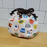ぷっくりまんまるボール巾着 　マグカップ柄