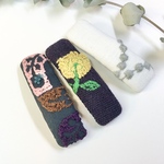 《6㎝スクエア型》ミナペルホネンஐ 刺繍のパッチンピン 3点セット 