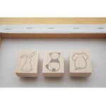 【受注制作】はんこ３個セット　なに見てるの？
