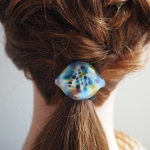＊硝子の髪飾り＊ポンポネグラス＊ヘアゴム 彩り雫「Drops」