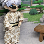 【浴衣・着物】🤍麻の葉模様の着物3点セット⭐︎オビツ11 ねんどろいどどーる 