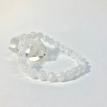 シンプル クラック水晶 パワーストーン ブレスレット 天然石ブレス 8mm /開運 浄化 邪気払い 効果 お守り レディース 通販　