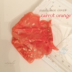 🌸耳掛けタイプ マスク用レースカバー(carrot orange)