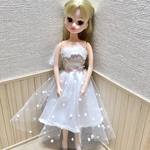 リカちゃん　チューブトップサテンドレス