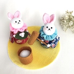 ちりめん細工×お月見うさぎ（餅つき）