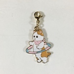 〈再販3〉マスク・ファスナーチャーム　フラフープ猫ちゃん