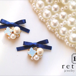 royal white bijoux -navy-