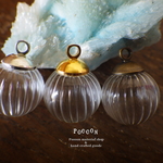 14mm ストライプガラスドーム&キャップ　4個(色選択)