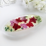 フラワー🌼レジン（紫陽花ルビー2）バレッタ