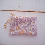 ★One side all skeleton pouch　LIBERTY 　ベッツィ　ゾゾモーイ　メタリック　ZOZO MOOi *Metallic 11×7.5cm
