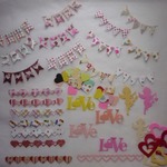 ハドメイドダイカット　ハート＆Banner＆etc　XU