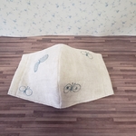 マスク　ハンドメイド　立体マスク　ミナペルホネン　二重織choucho　ダブルガーゼ大人用　mina perhonen　ベージュ　コットンリネン  j