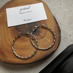 チタンポスト twist hoop pierce   silver