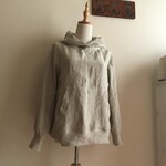 ウォッシャブル加工リネンFで作ったパーカー