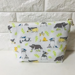 コーギーと鳥　ポーチ