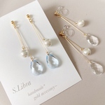 Crystal rain クリアドロップロングピアス イヤリング