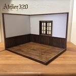 milktea様専用　my room L字型ドールハウス  ミニチュア家具 1/12サイズ               