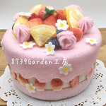 🍓🫐🥝🍊満開の花咲くフルーツケーキ 染55