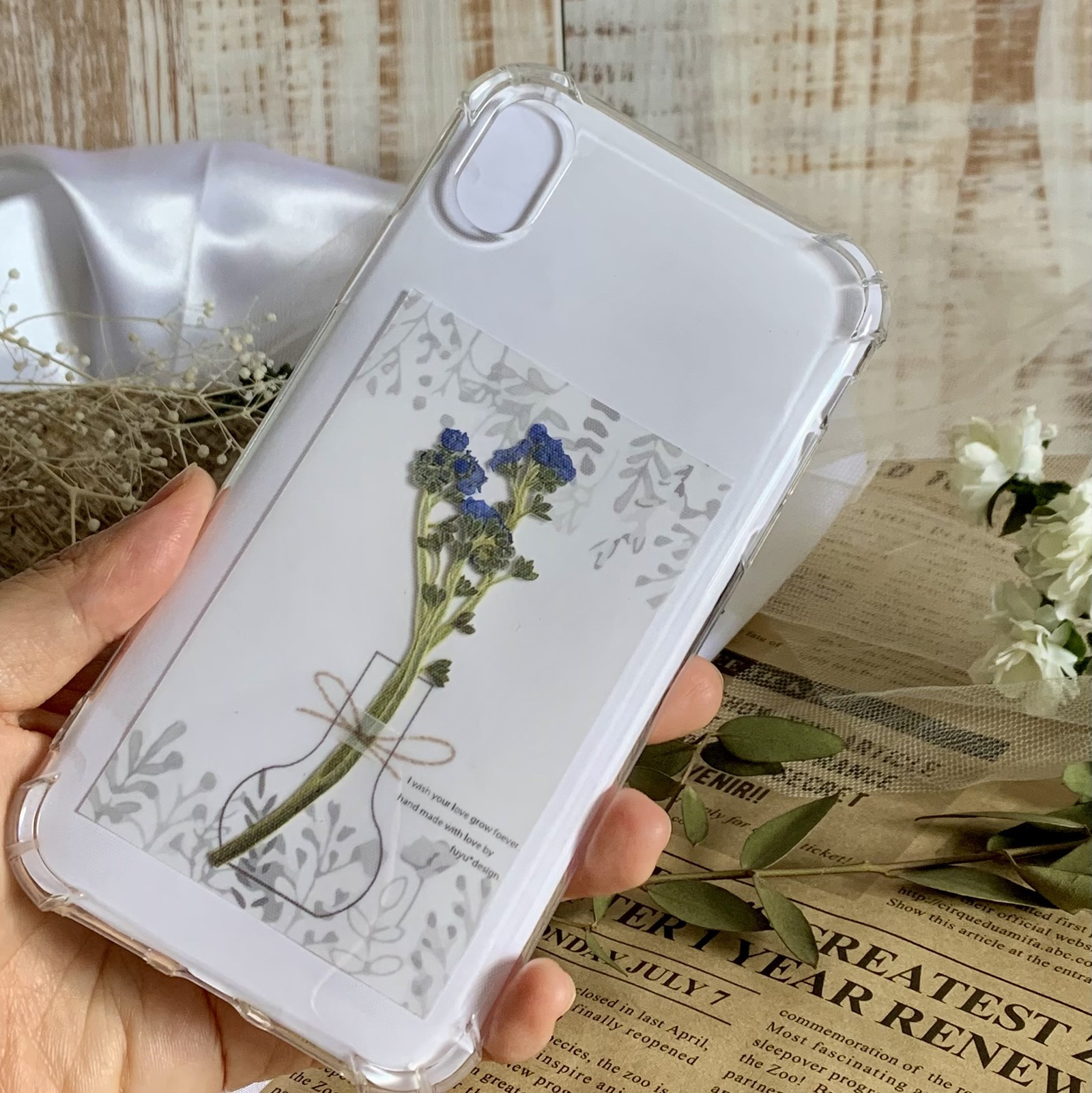 クリアケースに挟む わすれな草 இ - mysig blomma_ドライ