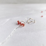 14kgf ear cuff / v  秋色　ヴィンテージビーズのイヤーカフ　セット　赤　オレンジ　差し色