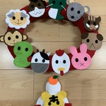 お正月＊リース＊フェルト＊ハンドメイド＊干支付け替え