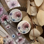 ★再入荷★[樂意] [LY-060] 塵花(透明花) 花柄 和紙マスキングテープ(剥離紙付き)