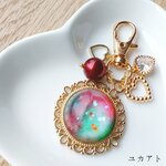 はじけるマーブルアイスクリームのキーチャームorバッグチャーム