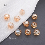 【10粒】クリスタル雫　9*6ｍｍ　5＃シャンパンベージュ　クリスタルボール　ガラス　ビーズ　ニュアンスカラー　AB
