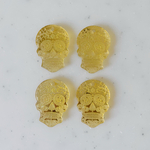 Gold Mirror Designed Skull Pendant Tops《small》