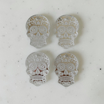 Silver Mirror Designed Skull Pendant Tops《small》