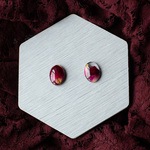 薔薇の一粒オーバル　レジンピアス／イヤリング