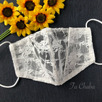 【送料無料】 息がしやすい・2way 小花がかわいいレースマスク・不織布 マスクを挟める マスクカバー・ノーズワイヤ  入り・裏生地綿 メッシュ の２層構造