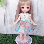 オビツ11サイズ　ゆめかわワンピ　ブルー