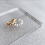 14kgf イヤーカフ　antique wave ×freshwater ear cuff  イヤカフ/パール/淡水パール/こぶり/キラキラ/ゴールド/トレンド/人気/秋/シンプル