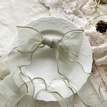 ＊再入荷＊50cm単位 ワイヤー入り オーガンジーリボン グリーン BK210816 ハンドメイド 手芸 素材 材料 DIY