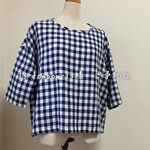 13-tombow-13様　ご予約品　シンプルリネンTシャツ（五分袖）