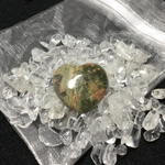 数量限定☆癒しのお守り ヒーリングパワーストーン 天然石 『持ち歩くお守り』ユナカイト＆ヒマラヤ水晶 