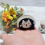 【送料無料】手のりミニミニポーチ(福福ねこ)ネイビー