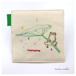 刺繍コースター 🐸【カエル】