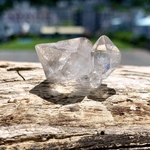 ダブルポイント 大粒 ハーキマーダイヤモンド(Herkimer Diamond) S00072 天然無研磨 虹