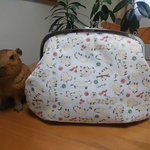 capybalife×capy-capyコラボ＊夏シリーズカピバラ柄がま口👛バック  ホワイト