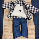 【シャツ3点セット】🖤チェック柄チェスターコート⭐︎オビツ11ねんどろいどどーる兼用