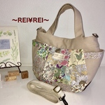 新作！丸型トート3WAY♡リバティパッチワーク♡ 帆布
