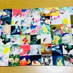 【mokasinn様ご予約品】絵画のランダム文鳥(小パッチ)・ランチョンマット*20210901