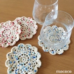 つぶつぶ お花のコースター/ミニドイリー