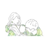 【　家族の線画オーダー　半身　】ご家族のイラストを特別なカラーで作成します。