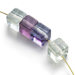 8粒売り マルチカラーフローライトAAA-　キューブ4.5mm