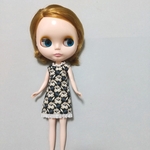 花柄コットンのシンプルワンピース　ブライス　リカちゃん　アウトフィット