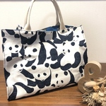 真四角　トートバッグ　パンダ　デニム　🐼