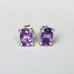 天然石＊アイオライト　ピアス＊スタッド　SV